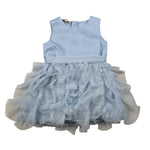 Please Abito Giromania Tinta Unita con Tulle per Neonata AB23290G73 AZZURRO PLEASE 