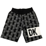 Dkny Bermuda Tinta Unita Con Stampe Logo Nero Per Bambino