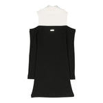 MONNALISA abito bicolore a costine Bianco/nero per Bambina 41D901 BIANCO/NERO MONNALISA 