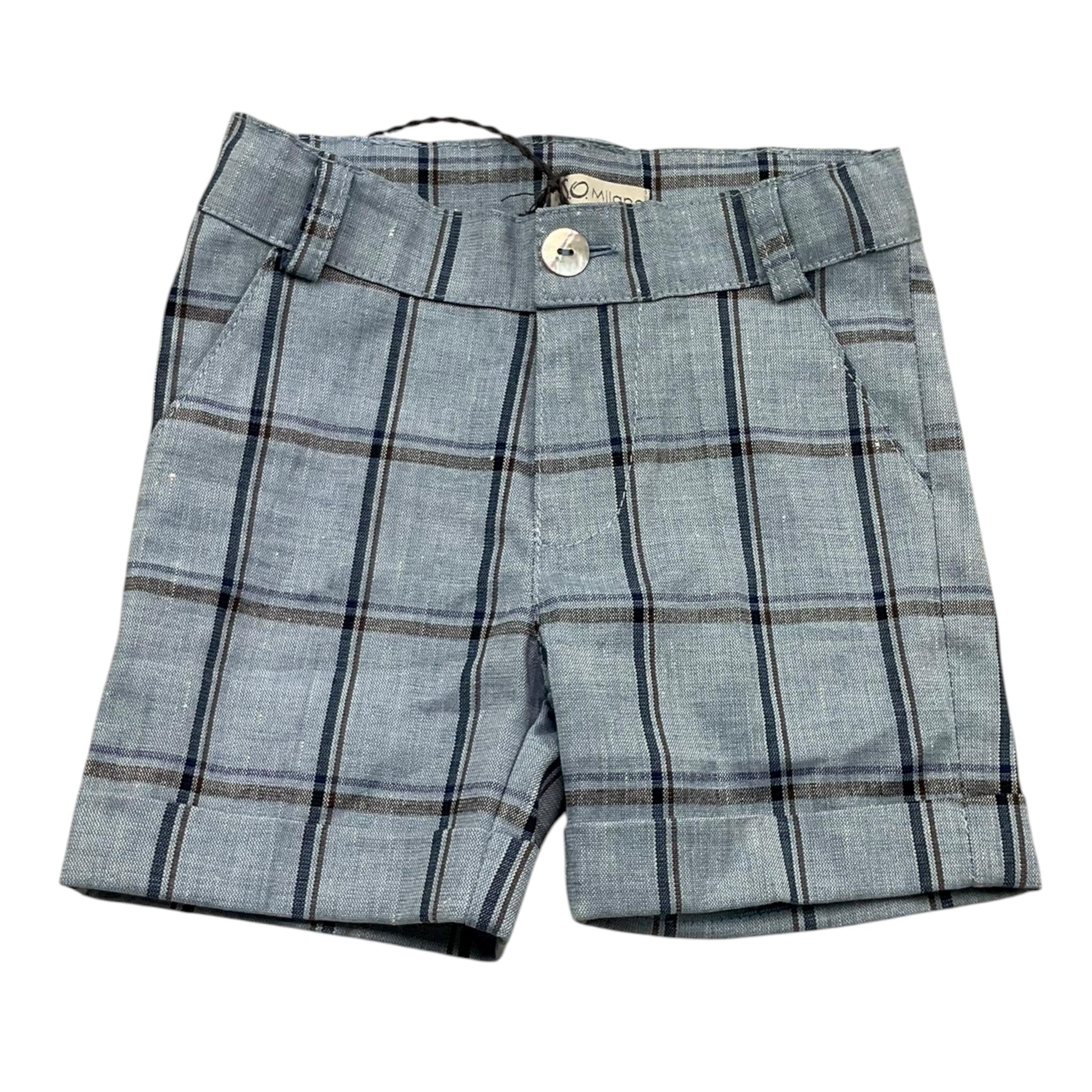 J.O. Milano Bermuda Tinta Unita Fantasia Quadri per Neonato 264I1 AZZURRO J.O. MILANO 