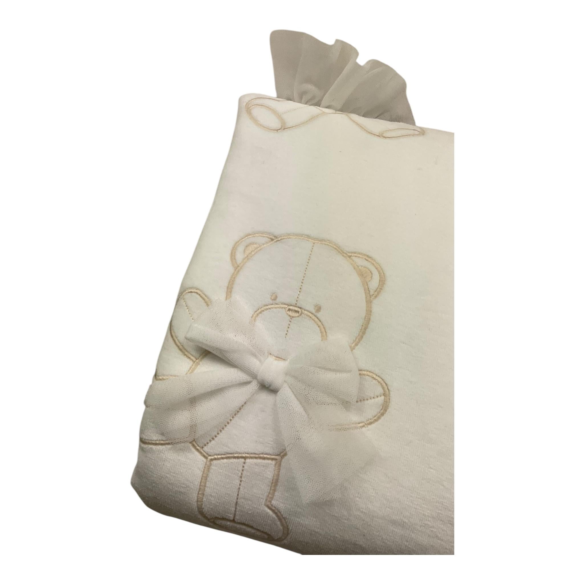 LE BEBE' coperta tinta unita con applicazioni Panna per Neonata LBG5940 PANNA LE BEBE' 