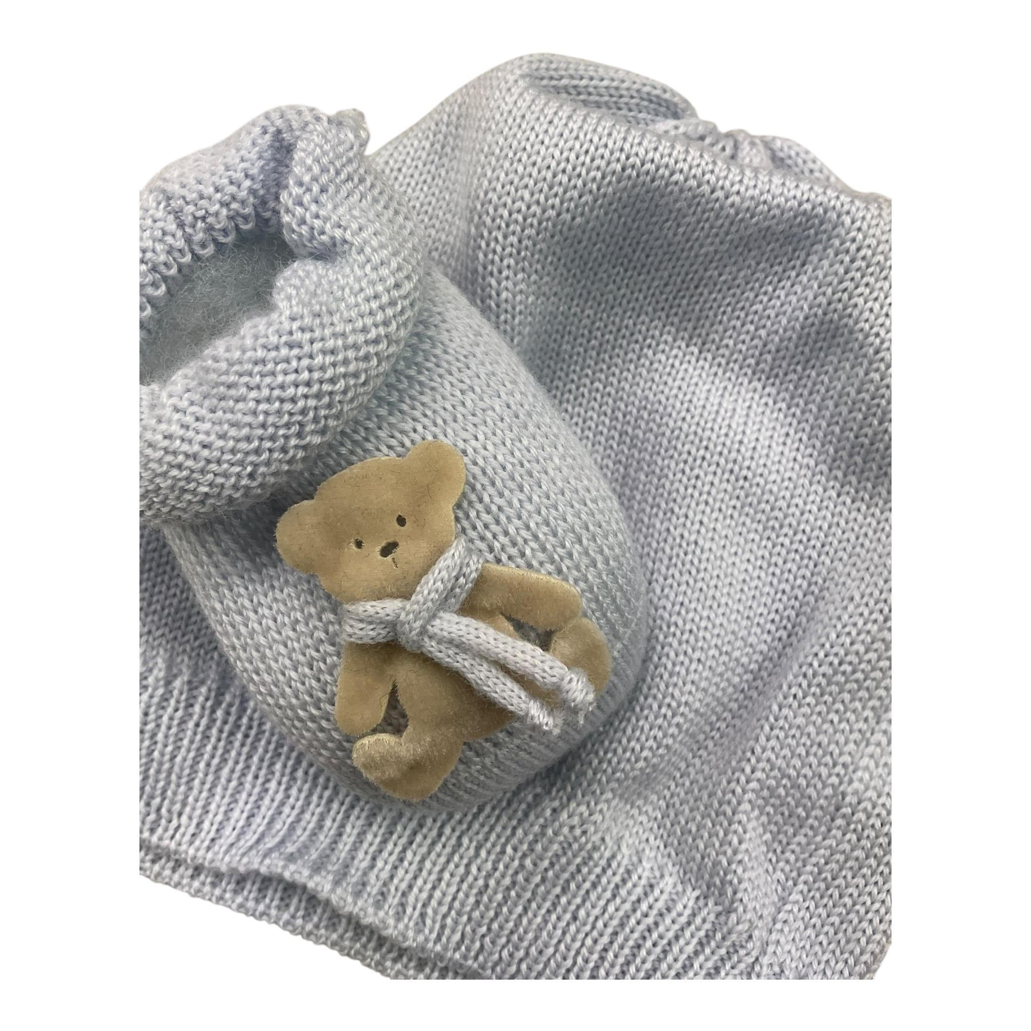 STORY LORIS set babbucce cappello tinta unita Azzurro per Neonato 21230 AZZURRO STORY LORIS 