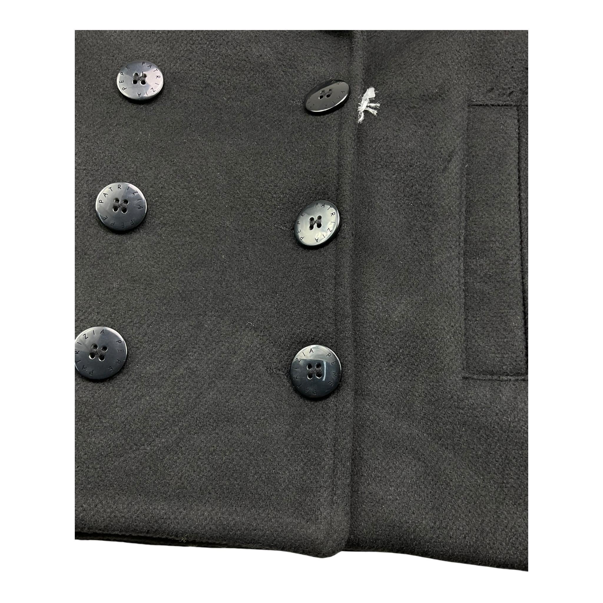 PATRIZIA PEPE cappotto tinta unita doppiopetto Nero per Bambina 7O0029 NERO PATRIZIA PEPE 