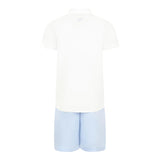 Trussardi Completo 2 Pezzi Bicolore Camicia-Bermuda Bianco/Azzurro per Bambino TBP25013CLX BIANCO/AZZURRO TRUSSARDI 
