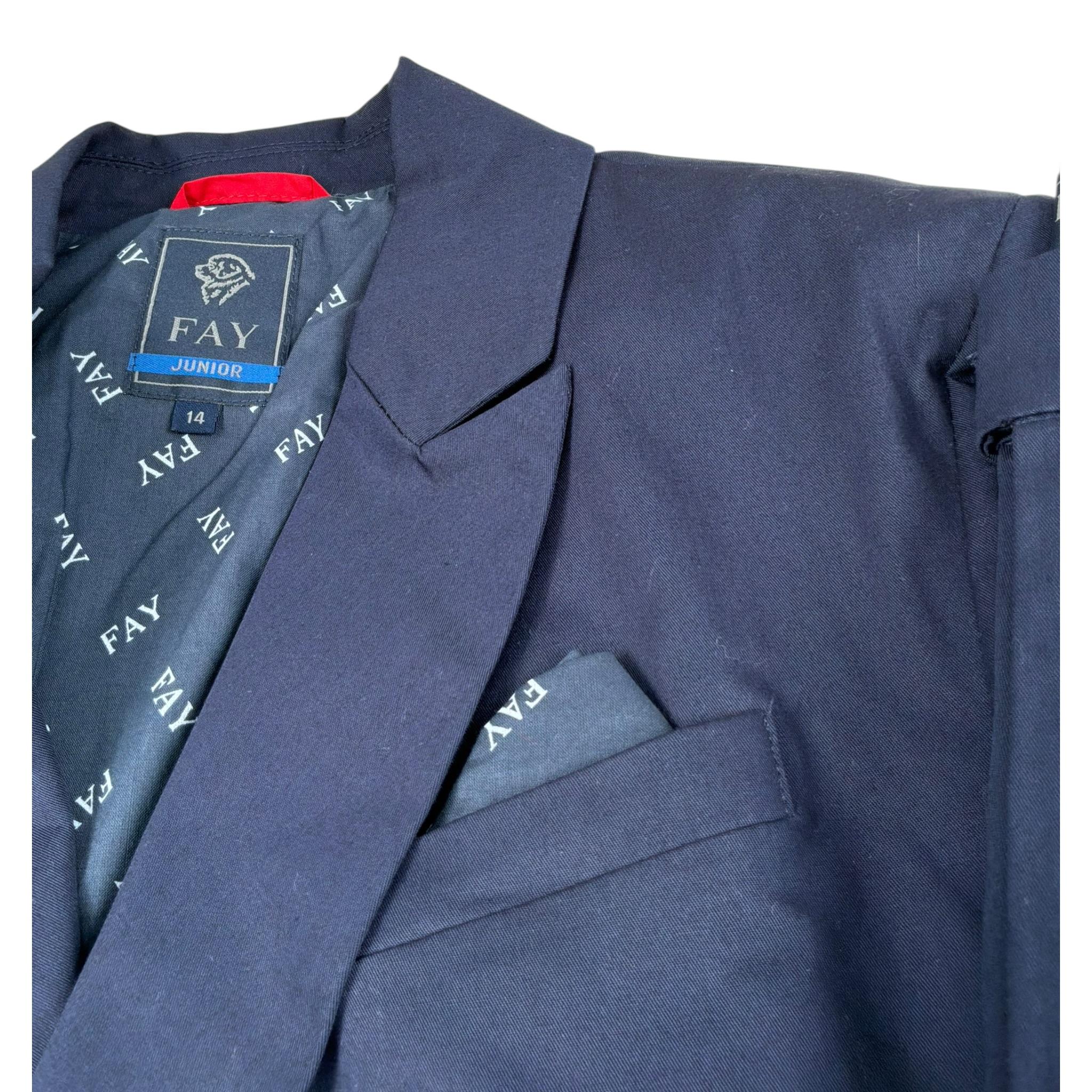 Fay Completo 2 Pezzi Giacca-Pantalone Tinta Unita per Bambino FU3P40 BLU FAY 