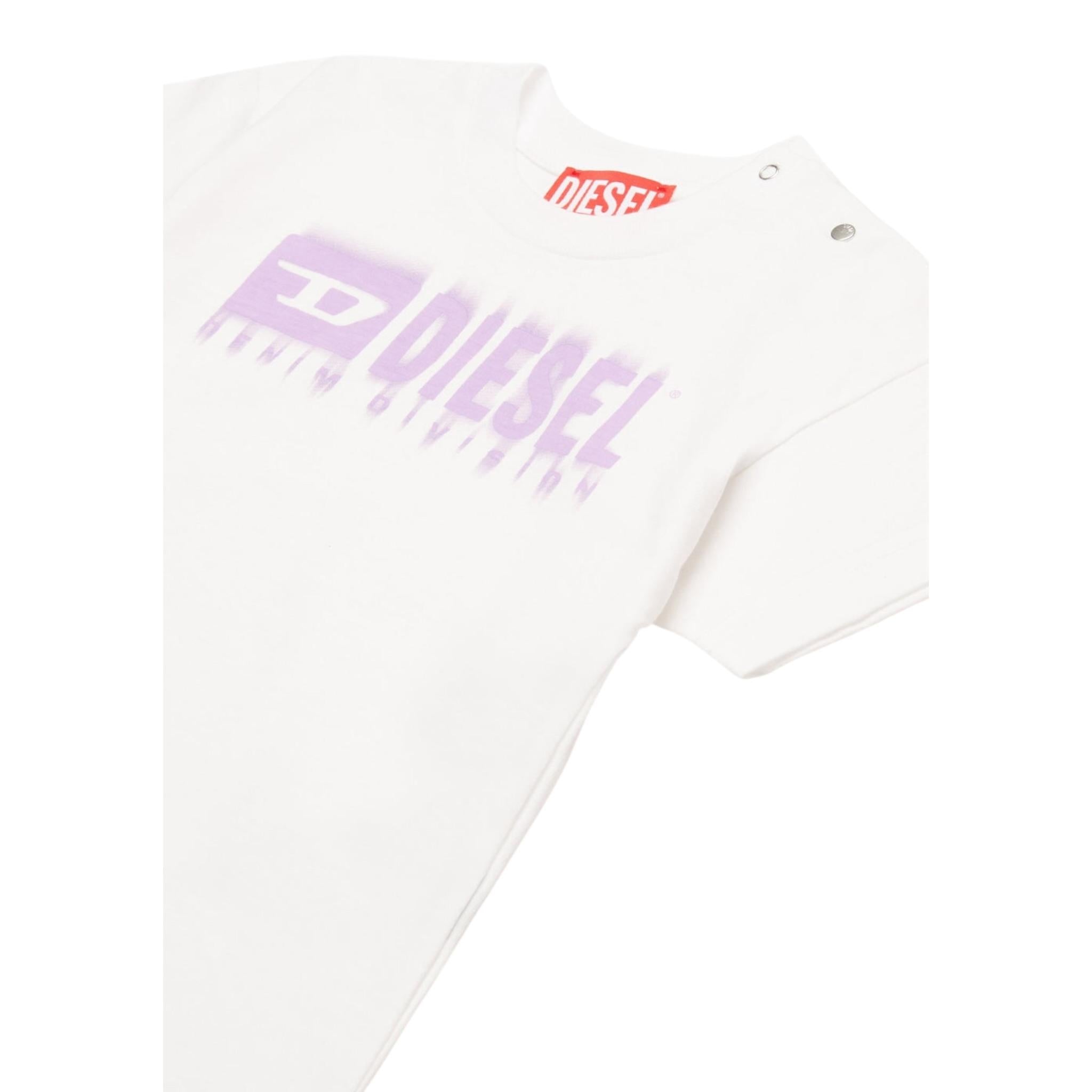 Il Gufo T-Shirt Tinta Unita Girocollo con Stampa per Neonata K00569X BIANCO IL GUFO 