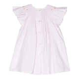 abito mezza manica fantasia quadretti e ricami fiori RBE11 ROSA TARTINE ET CHOCOLAT 