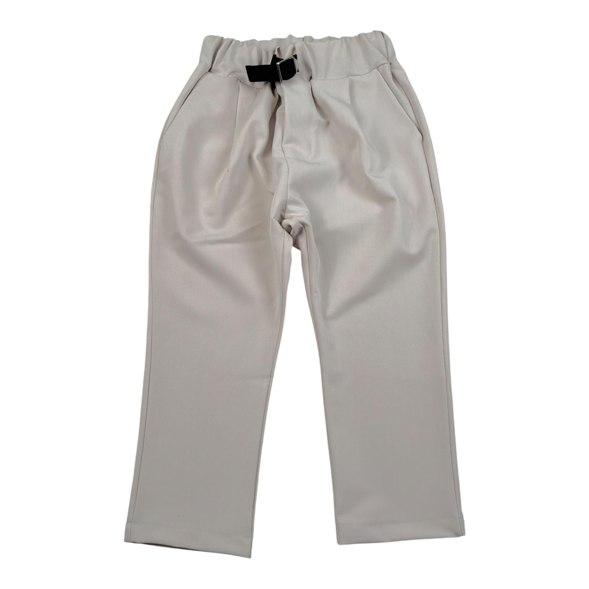 Never Too Pantalone tinta unita con Eloastico In Vita Sabbia per Bambino NT2394B SABBIA NEVER TOO 