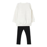 LIU JO completo 2pz felpa-leggins bicolore Panna/nero per Bambina KF4024J PANNA/NERO LIU JO 