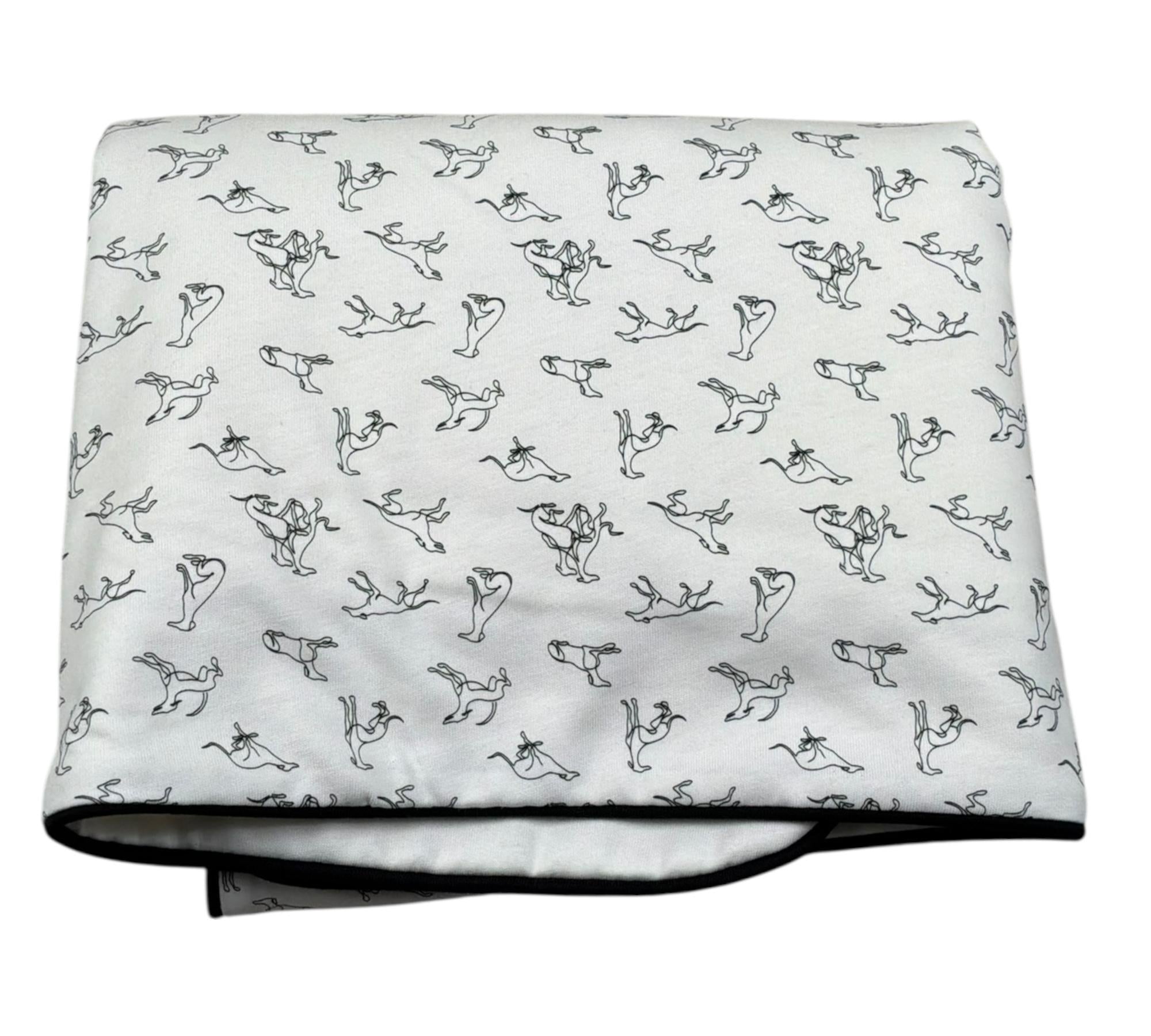 Trussardi Coperta Tinta Unita con Stampe Logo per Neonato TL26004CE BIANCO TRUSSARDI 