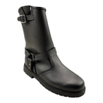 DOU DOU stivale in ecopelle tinta unita con fibia Nero per Bambina BIKE435 NERO DOU DOU 