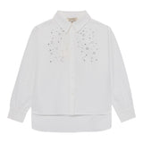 Twinset Camicia Tinta Unita con Brillantini per Bambina 251GJ2QM0 BIANCO TWINSET 