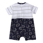 Minibanda Pagliaccetto Mezza Manica Finta T-Shirt per Neonato 3B687 BLU MINIBANDA 