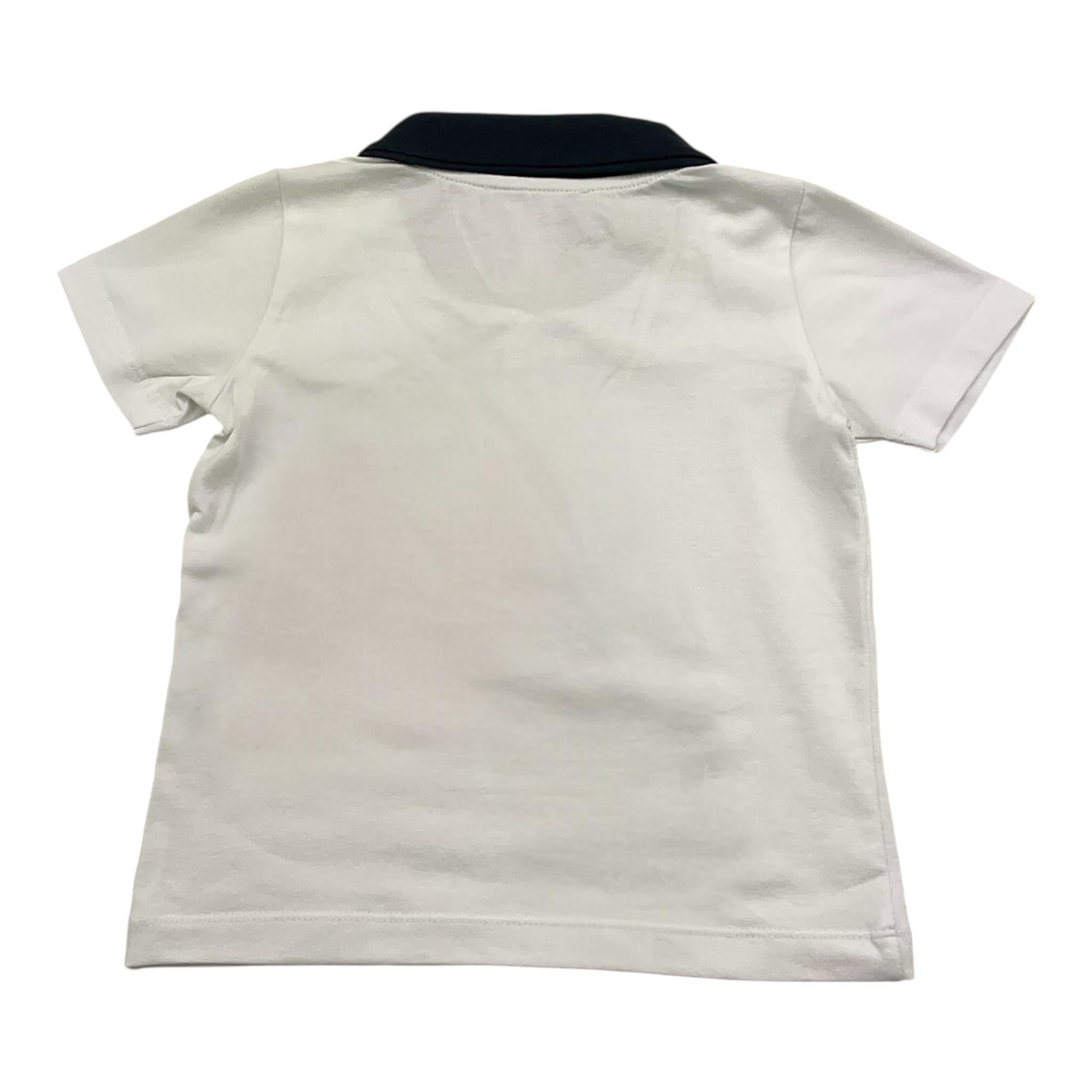 Daniele Alessandrini T-Shirt Tinta Unita con Colletto In Contrasto per Neonato 1296M00210 BIANCO DANIELE ALESSANDRINI 