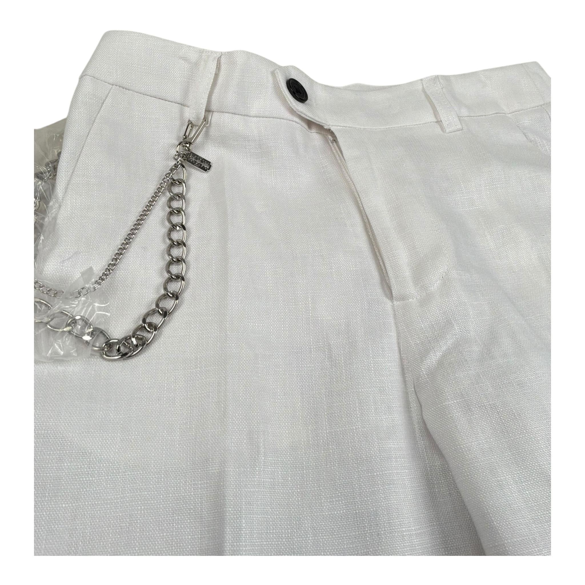 John Richmond Pantalone Tinta Unita con Bottoni per Bambino RBP24099PAX BIANCO JOHN RICHMOND 