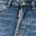 Dsquared2 Bermuda In Denim Tinta Unita per Bambino DQ2838 BLU DSQUARED2 