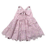 M+E' Abito Tinta Unita In Pizzo Sangallo per Neonata UE1784X ROSA M+E' 