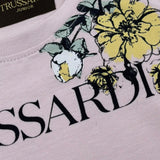 Trussardi T-Shirt Tinta Unita Girocollo con Stampa per Neonata TIP21087 ROSA TRUSSARDI 