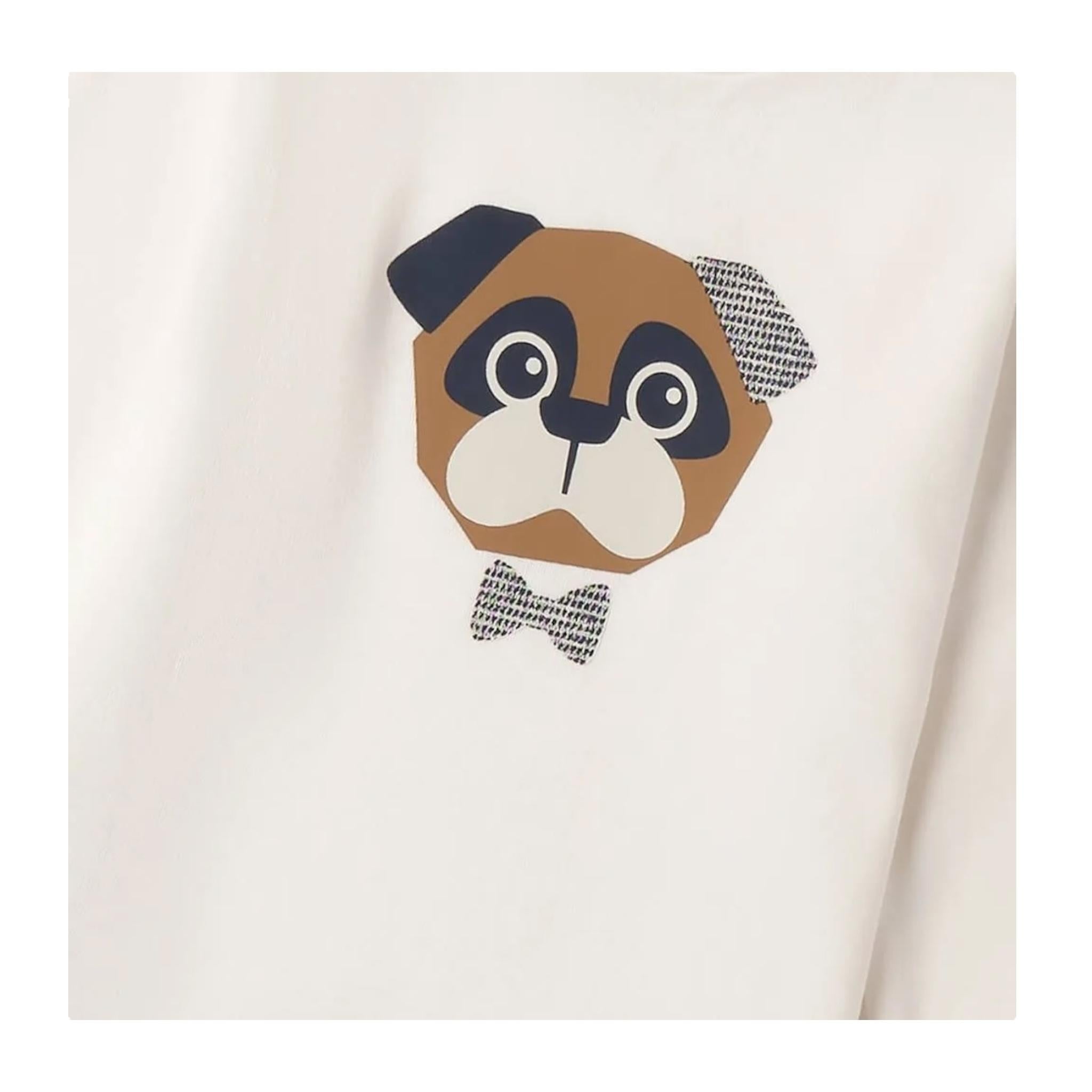 I DO shirt girocollo tina unita con stampa cane Panna per Bambino 4A465 PANNA I DO 