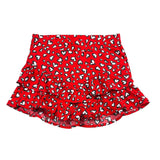 Only Short Tinta Unita Con Fantasia Cuori E Girovita Regolabile Rosso Per Bambina