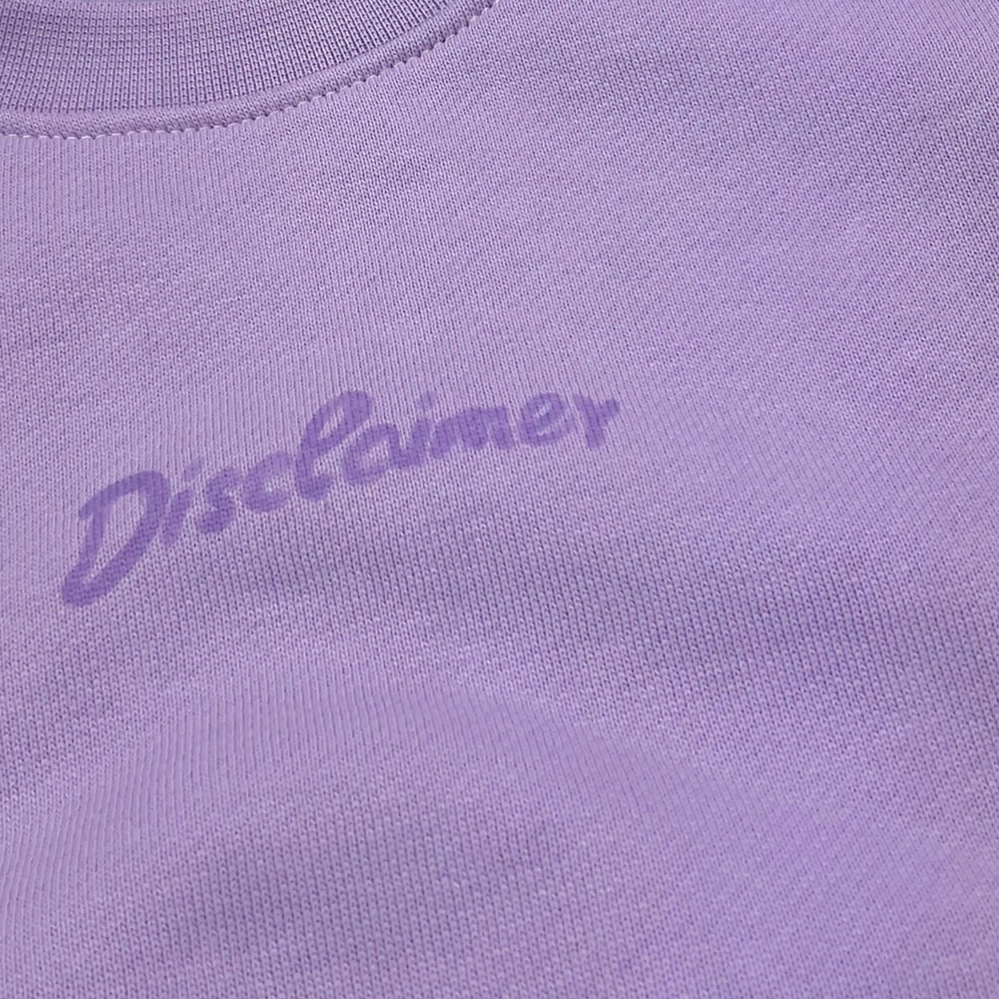 DISCLAIMER felpa girocollo tinta unita con stampa Lilla per Bambino 24IDK58304 LILLA DISCLAIMER 