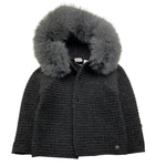 PAZ RODRIGUEZ cardigan tinta unita con cappuccio Nero per Bambina 012130943 NERO PAZ RODRIGUEZ 