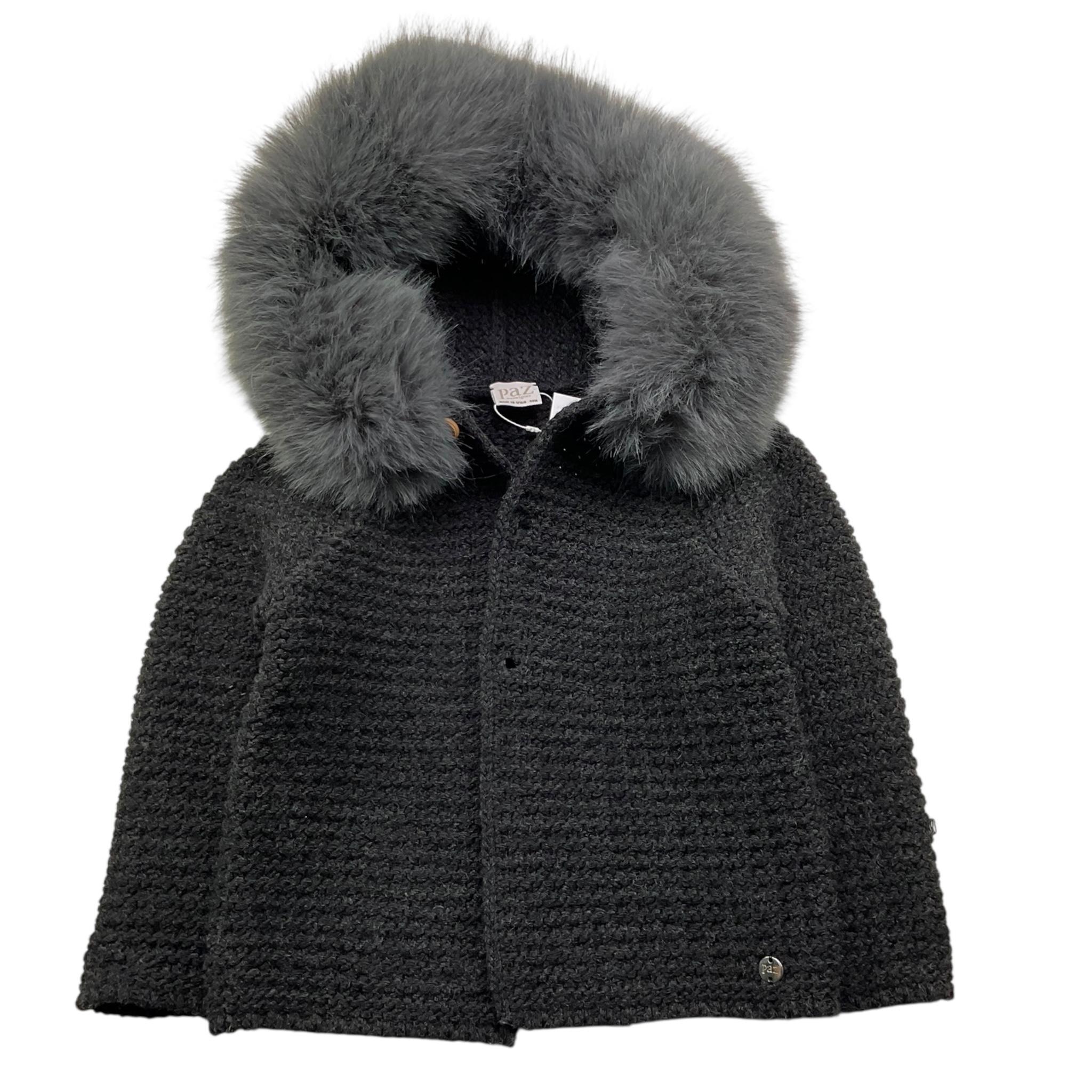 PAZ RODRIGUEZ cardigan tinta unita con cappuccio Nero per Bambina 012130943 NERO PAZ RODRIGUEZ 
