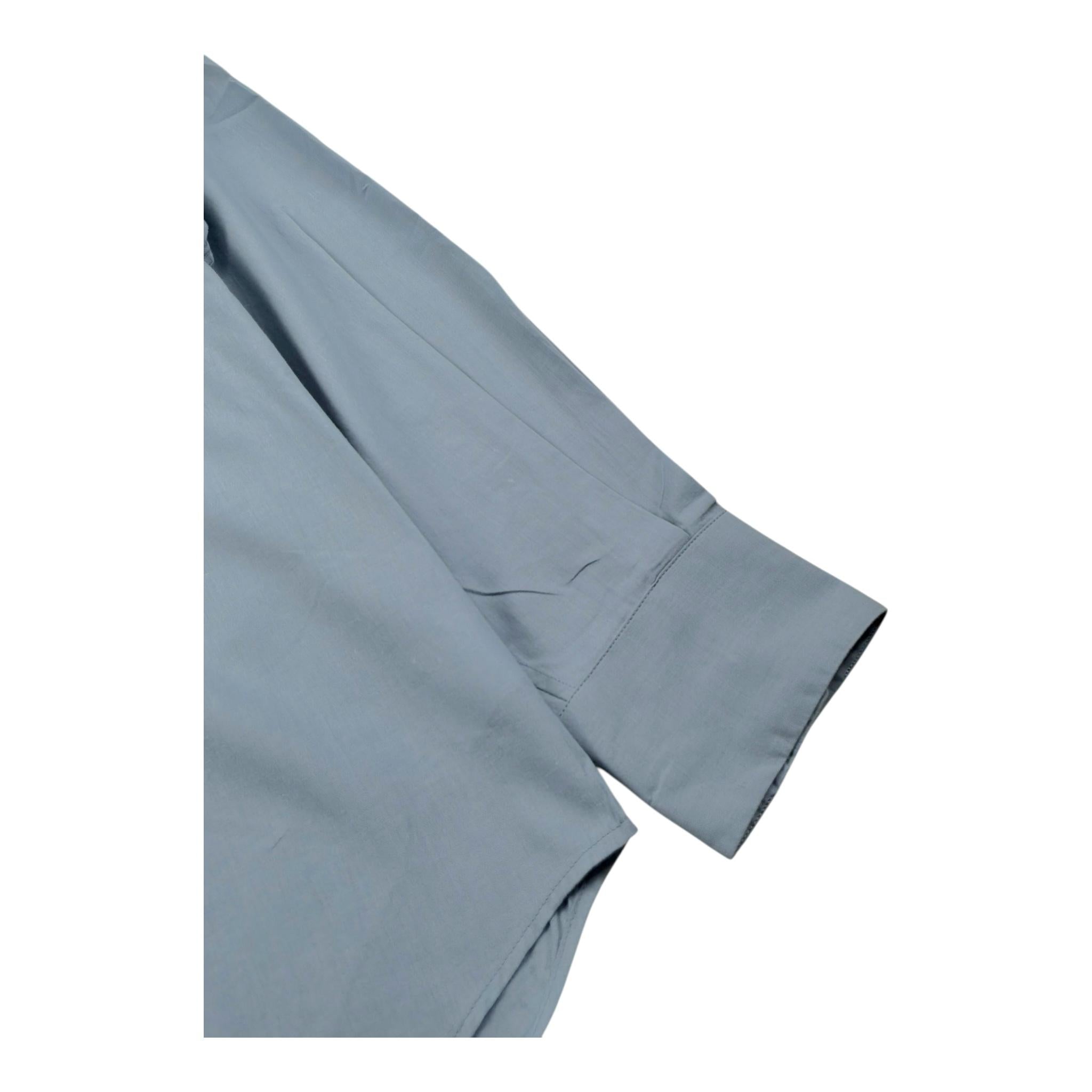 Xacus Camicia Manica Lunga Tinta Unita per Bambina 85110 AZZURRO XACUS 