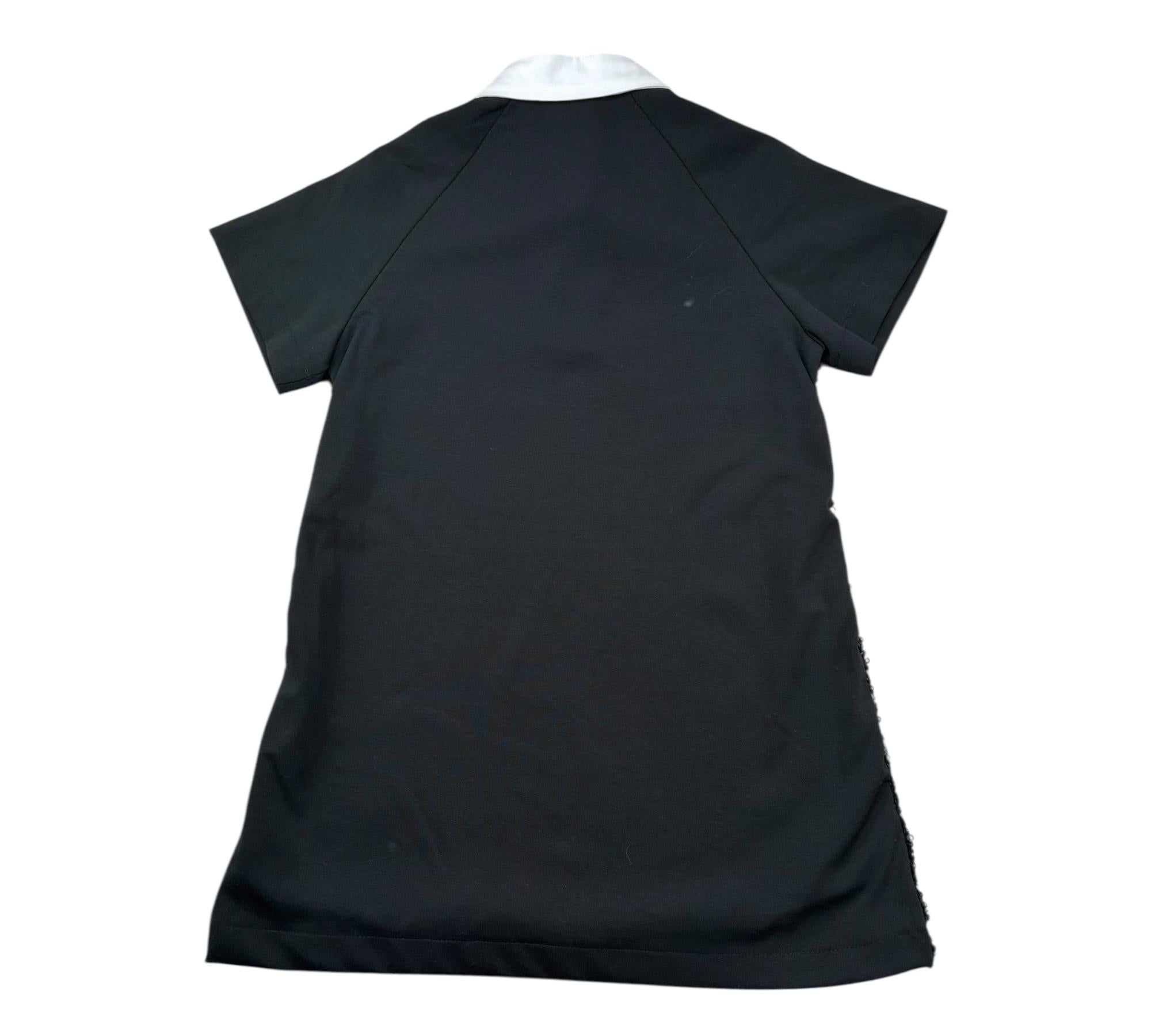 John Richmond Abito Mezza Manica Tinta Unita Paillettato per Bambina RGP26046VE NERO JOHN RICHMOND 