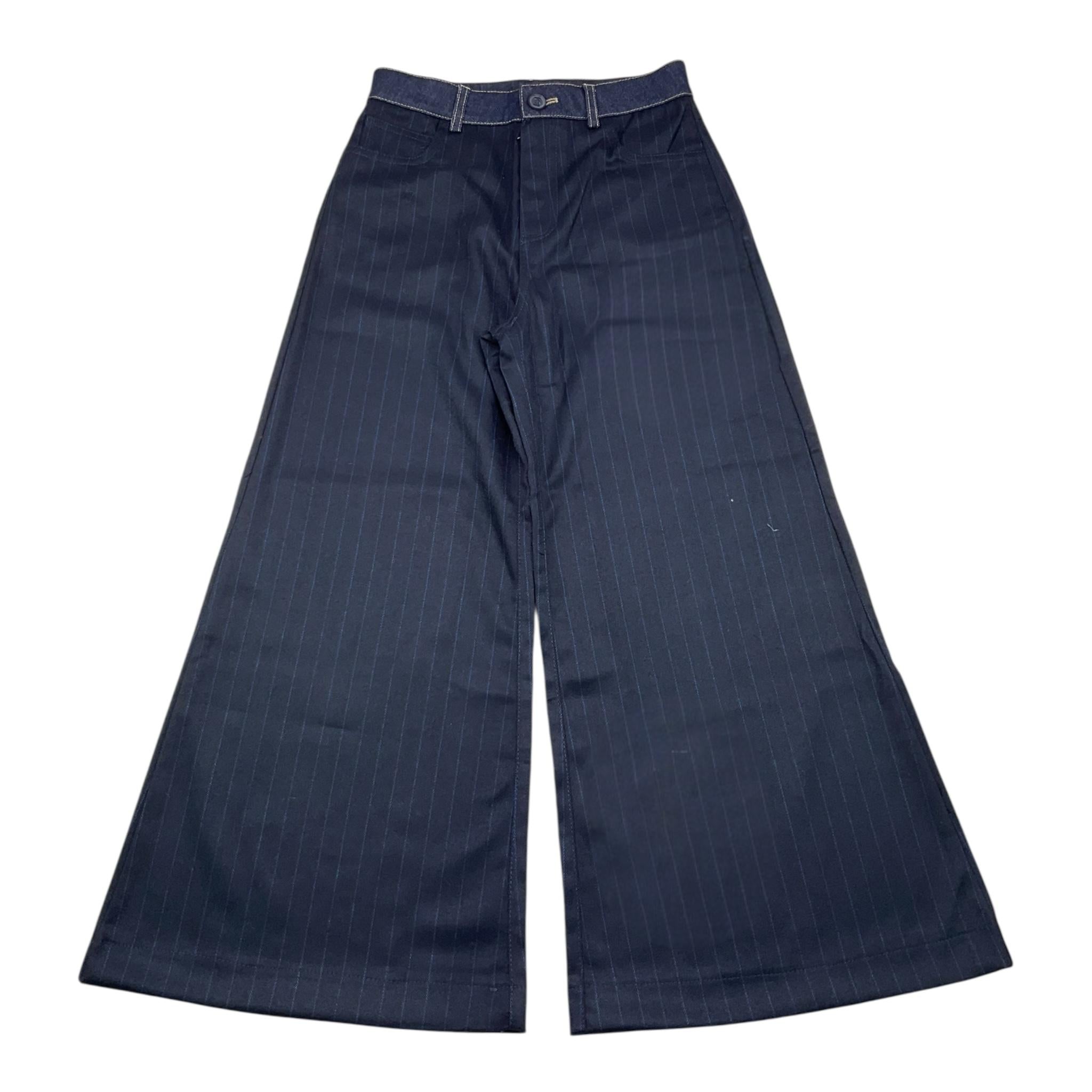 PLEASE jeans tinta unita modello palazzo con girovita regolabile Blu per Bambina PHT7121G66 BLU PLEASE 