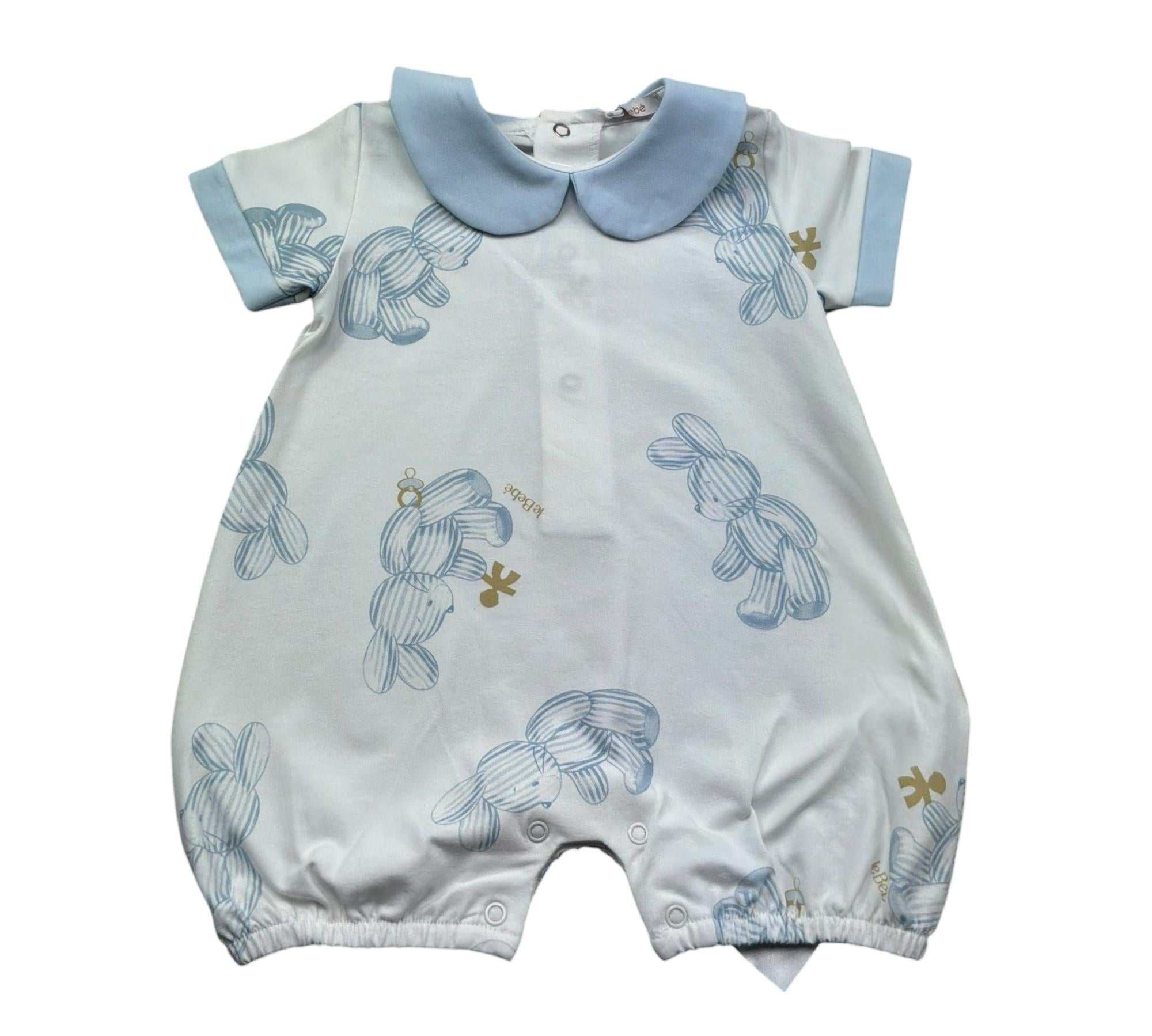 Le Bebe Pagliaccetto Mezza Manica Tinta Unita per Neonato LBB5255 BIANCO LE BEBE 