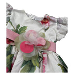 Marlu' Abito Mezza Manica Tinta Unita Fantasia Floreale per Neonata ER320MC PANNA MARLU' 