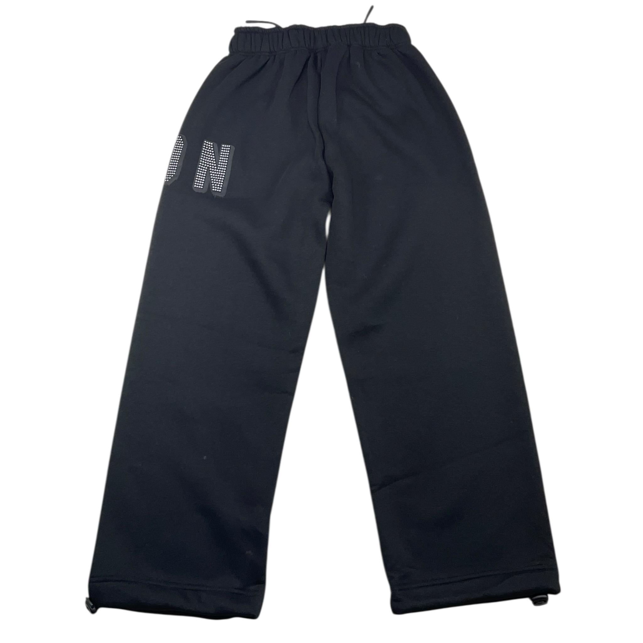 ICON pantalone tuta tinta unita a palazzo Nero per Bambina IGSP0031006 NERO ICON 