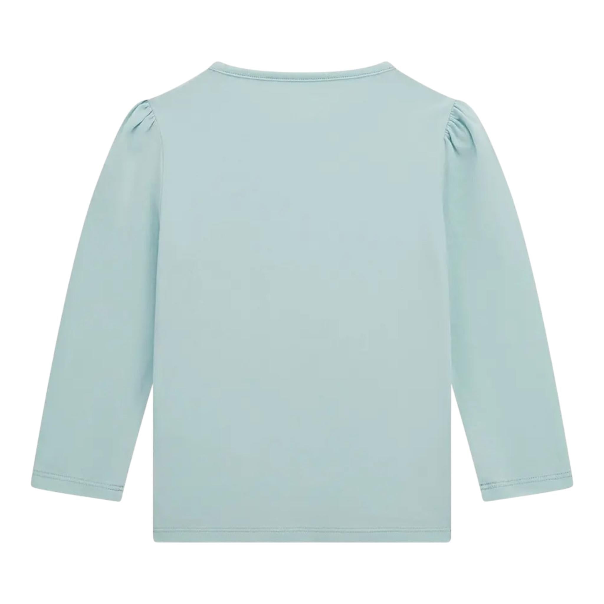 Guess Shirt Girocollo Tinta Unita con Stampa per Neonata K5RI08K6YW4 AZZURRO GUESS 