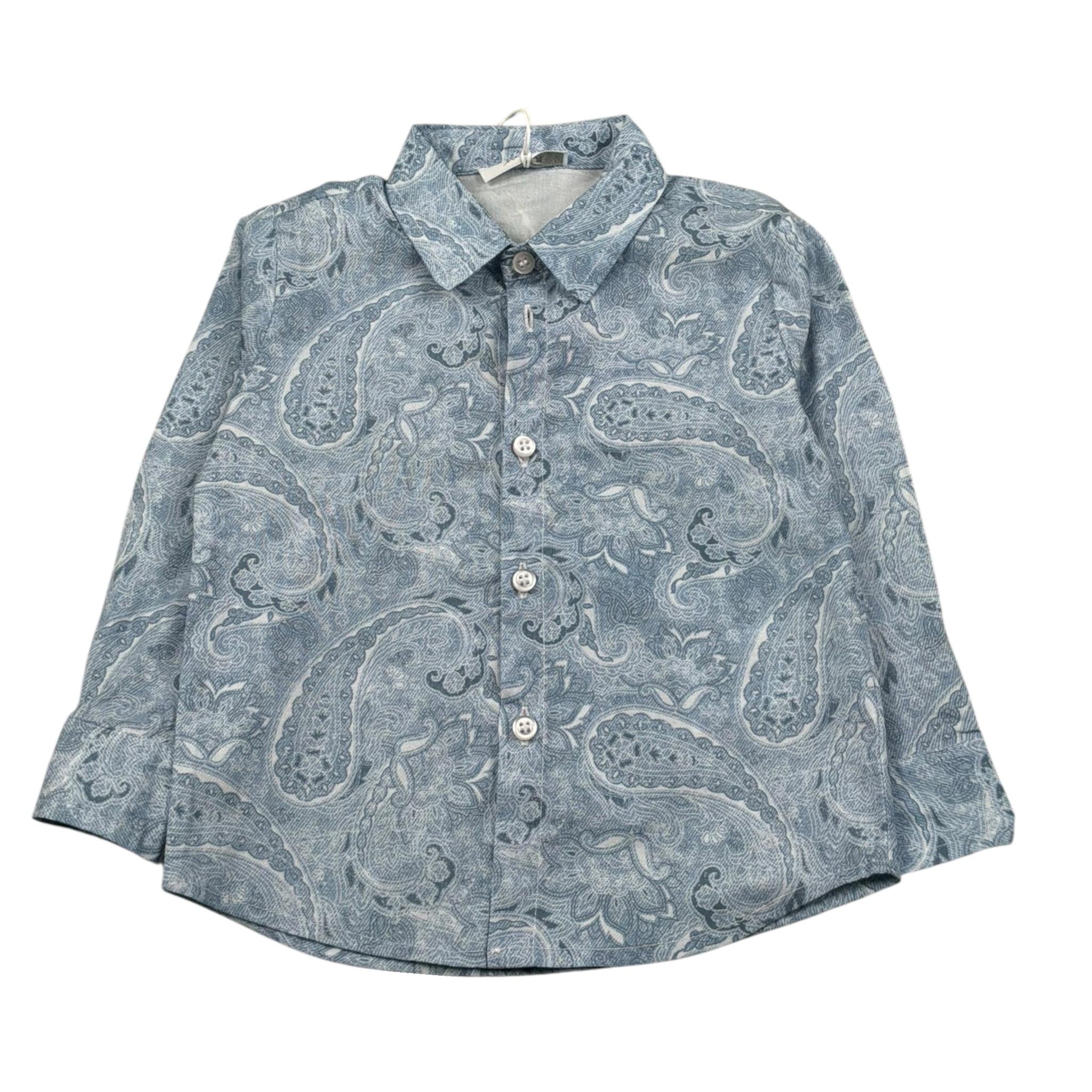 M+E' Camicia Manica Lunga Tinta Unita per Neonato UEM0529X AZZURRO M+E' 