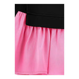 MONNALISA abito felpa girocollo tinta unita con fiori Nero per Neonata 19D918 NERO MONNALISA 