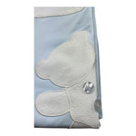 Le Bebe Coperta Bicolore Tinta Unita con Orso per Neonato LBB5293 AZZURRO LE BEBE 