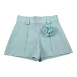 Petit Posh Short Tina Unita con Applicazione per Bambina GFBS25066SHX VERDE ACQUA PETIT POSH 