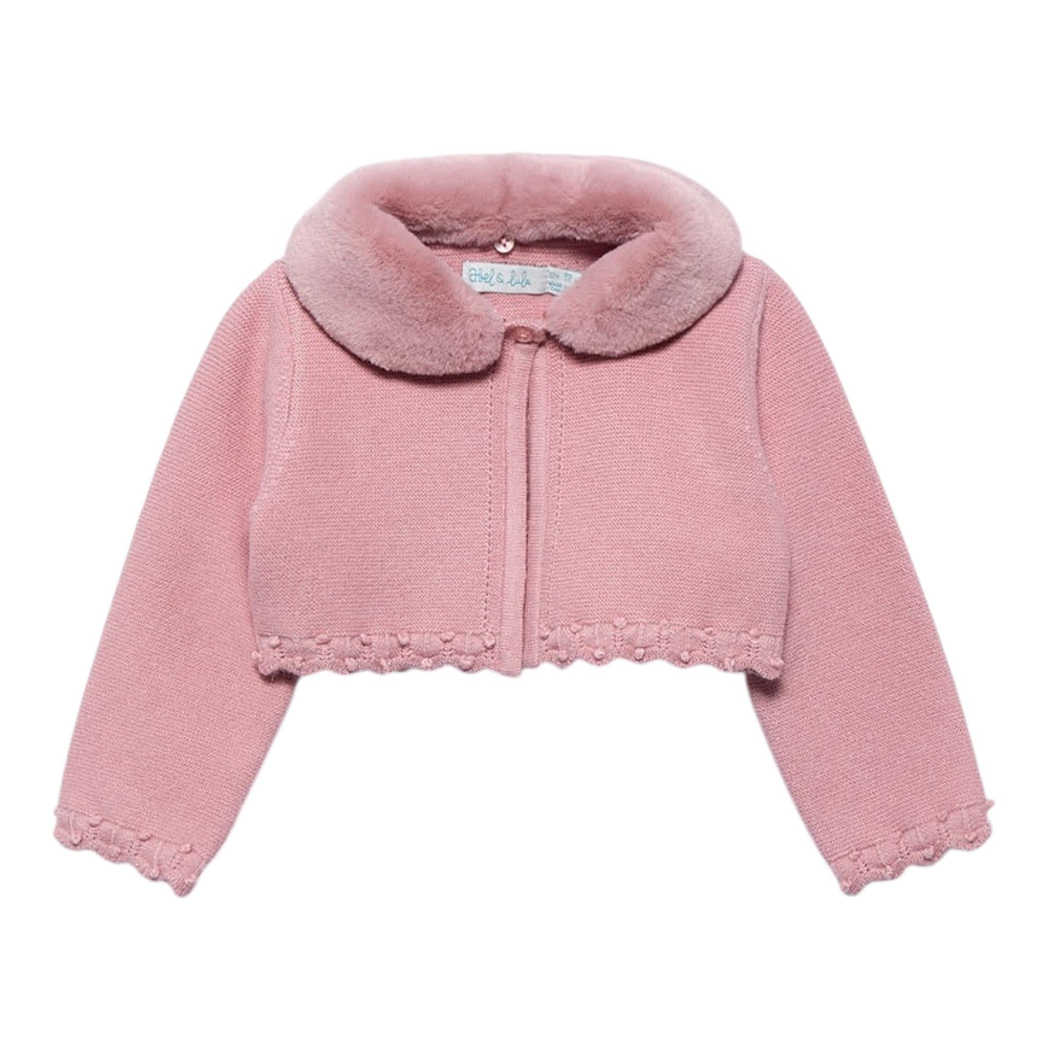 ABEL & LULA coprispalle tinta unita con colletto rimovibile Rosa per Neonata 5814 ROSA ABEL & LULA 