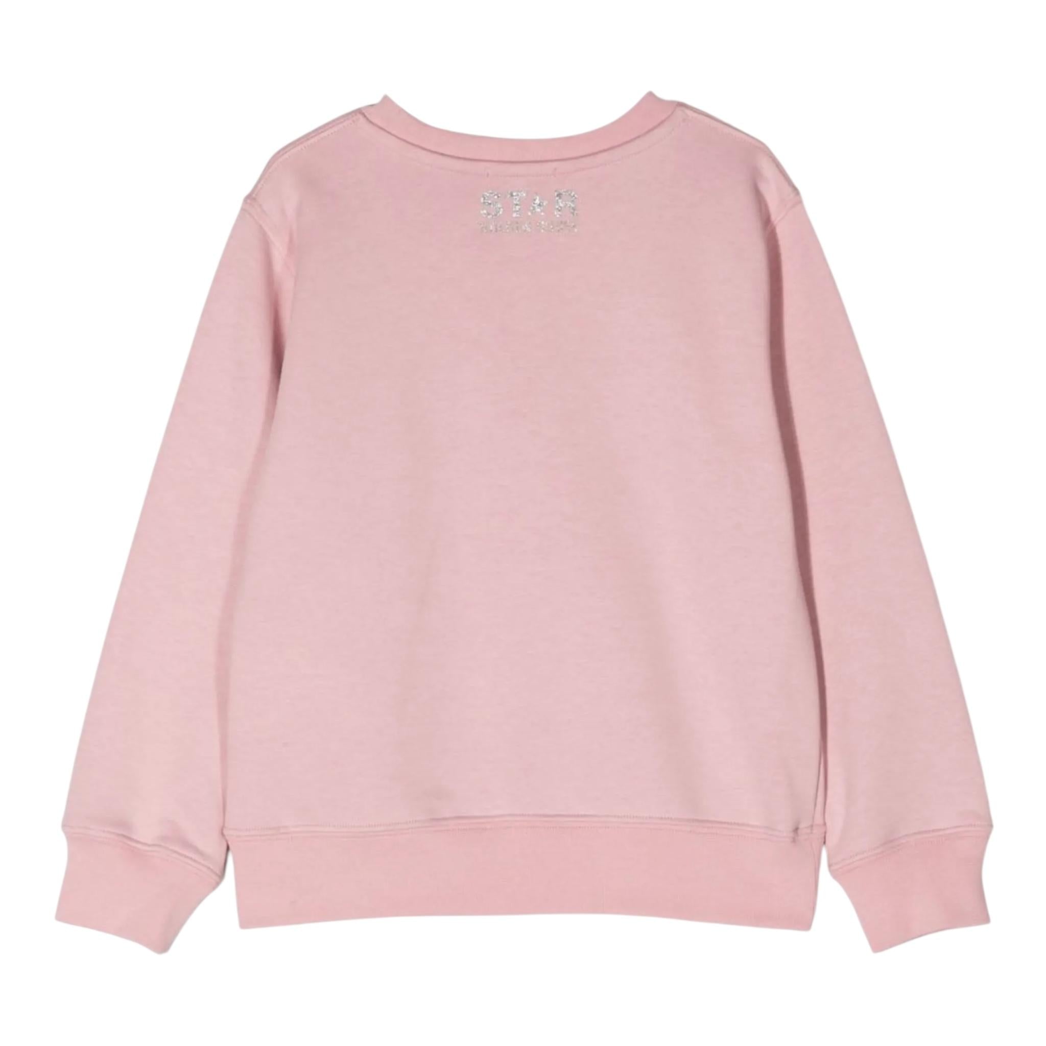 Golden Goose Felpa Chiusa Girocollo Tinta Unita per Bambina GKP01279 ROSA GOLDEN GOOSE 