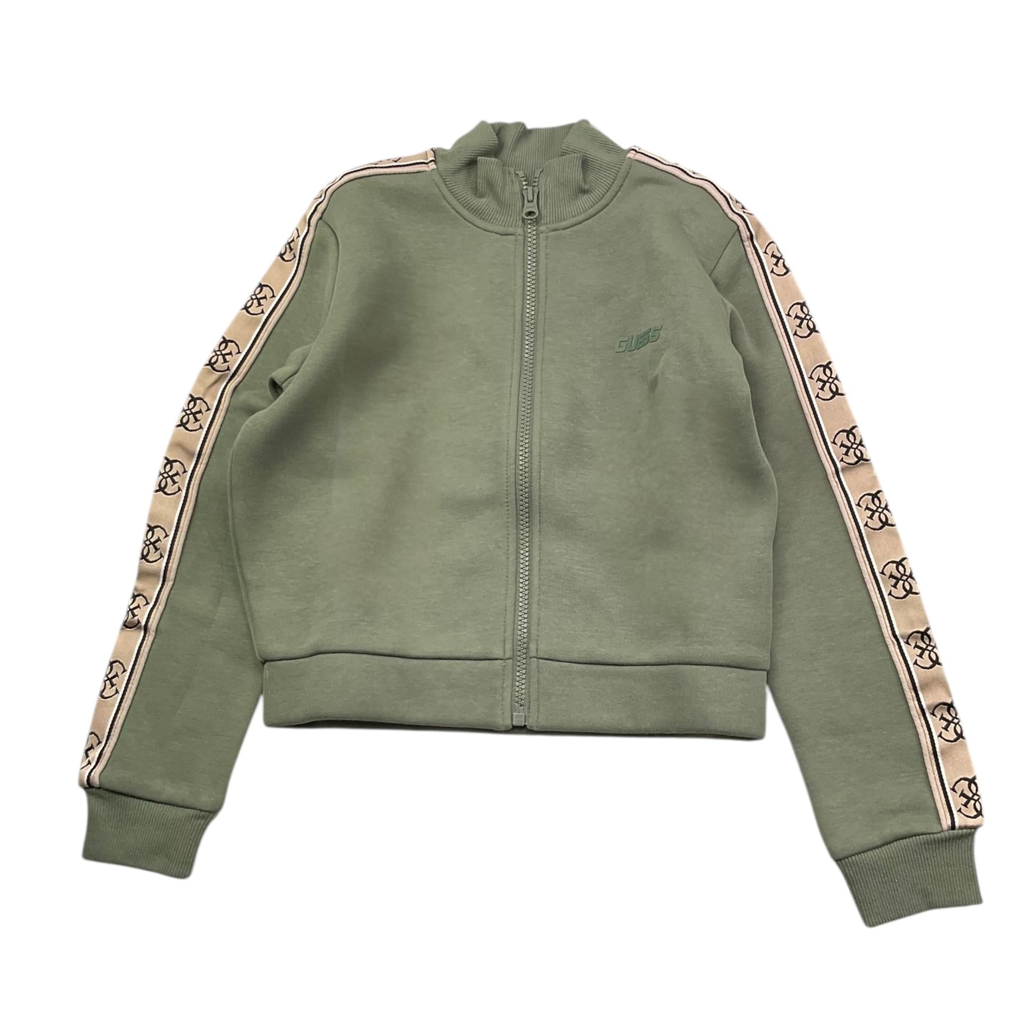 GUESS felpa tinta unita con zip e profili logati Verde per Bambino J2Y06KB3P2 VERDE GUESS 