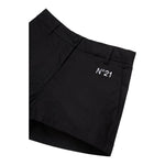 N°21 Short Tinta Unita con Logo per Bambina N2101D NERO N°21 