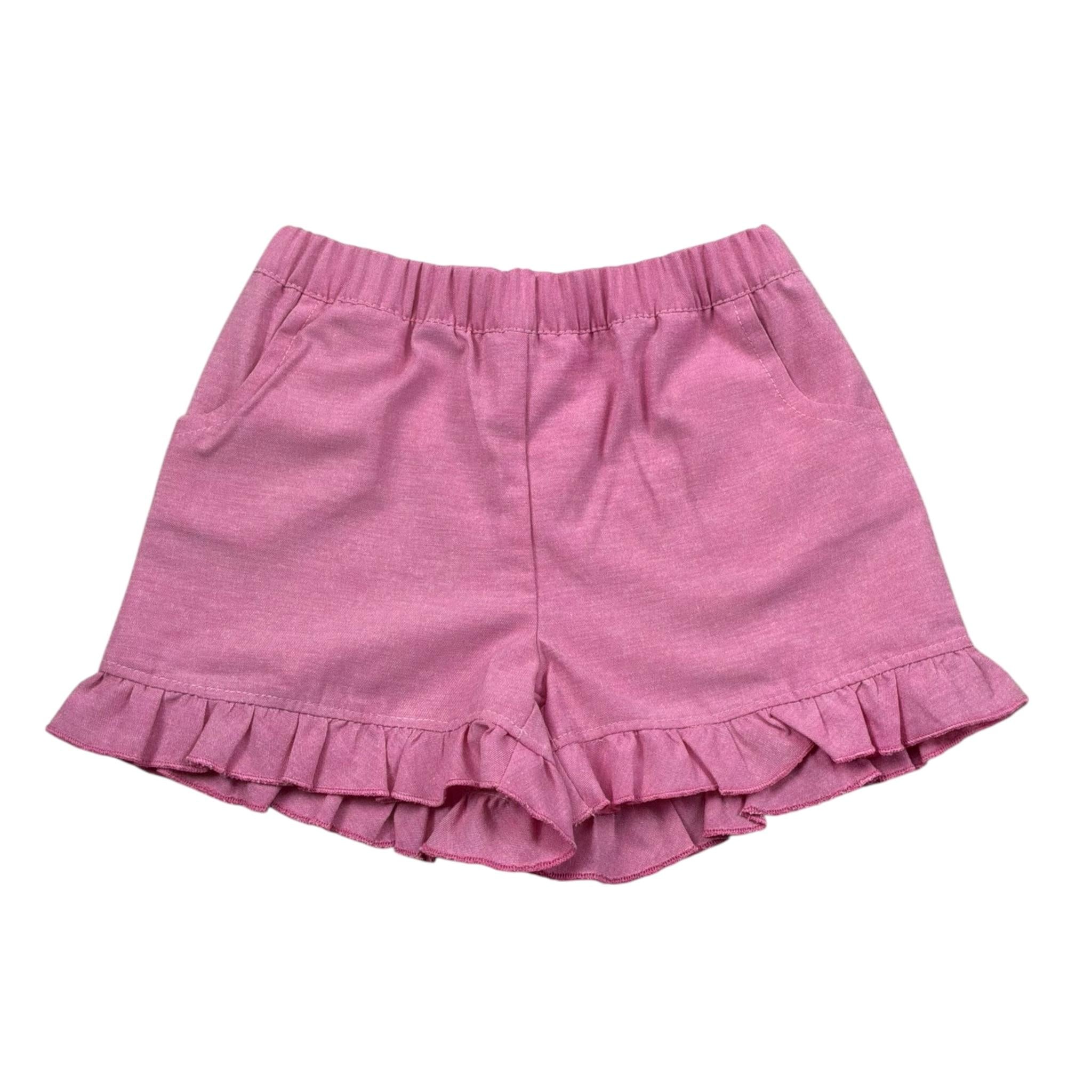 Malvi & Co Short tinta unita con Elastico In Vita Rosa per Neonata S25I117PNLC ROSA MALVI & CO 
