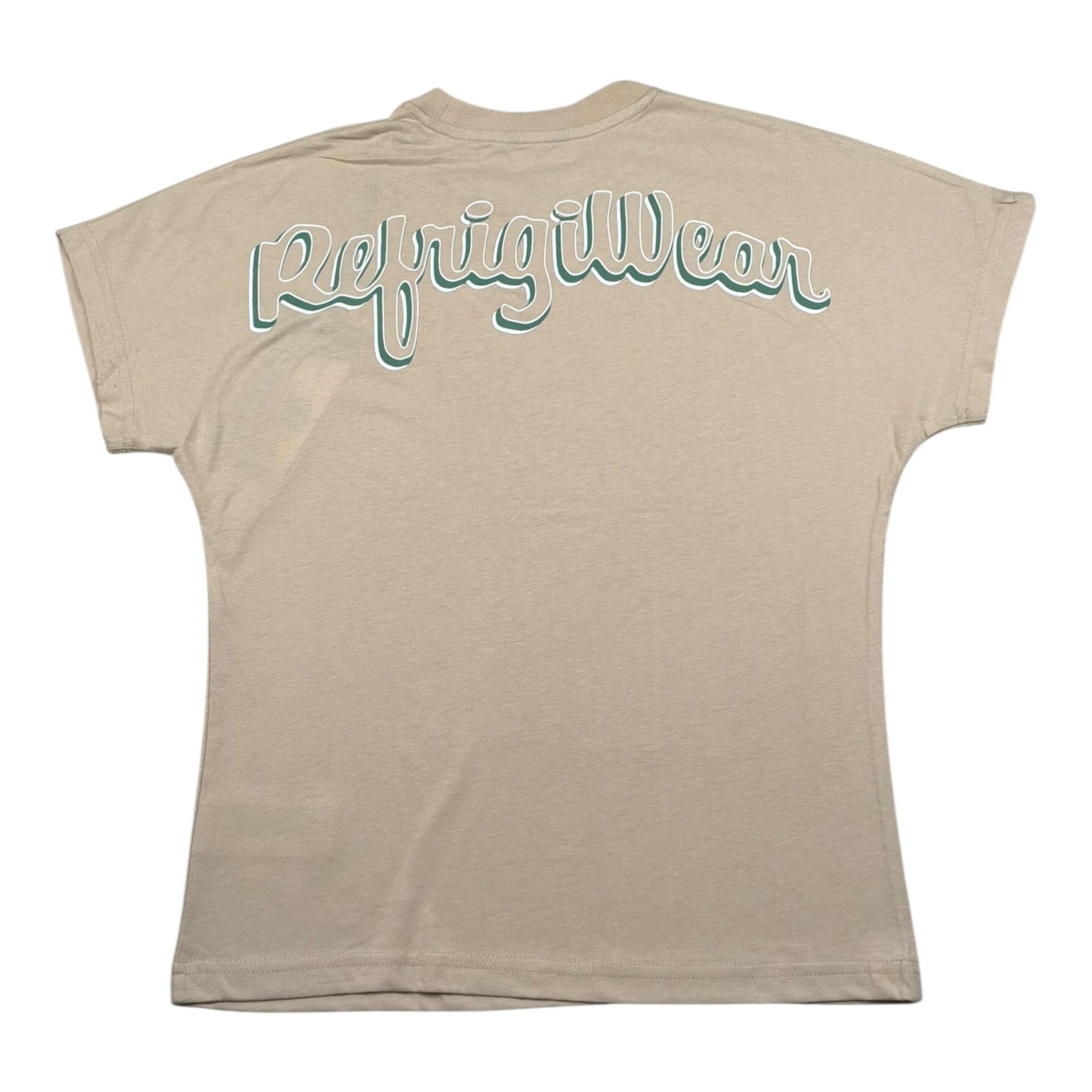 Refrigiwear T-Shirt Girocollo Tinta Unita con Logo per Bambino 138TRMJS25 BEIGE REFRIGIWEAR 