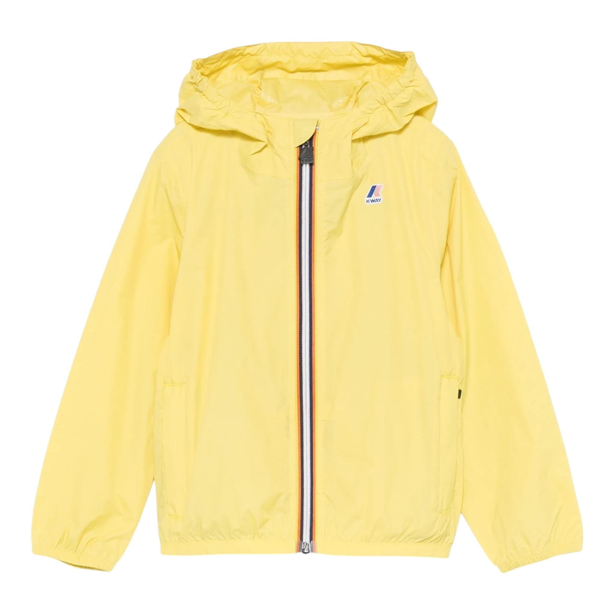 K-Way Giubbino Tinta Unita con Cappuccio per Bambino K61336WX GIALLO K-WAY 