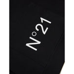 N°21 felpa tinta unita con cappuccio e logo Nero per Bambino N21893 NERO N°21 