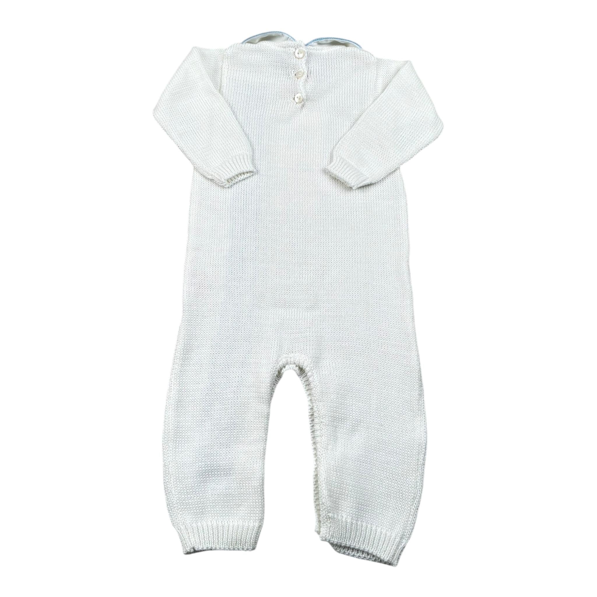 Scaldacuore Tutina Tinta Unita In Maglia per Neonato PS01PE24 BIANCO SCALDACUORE 