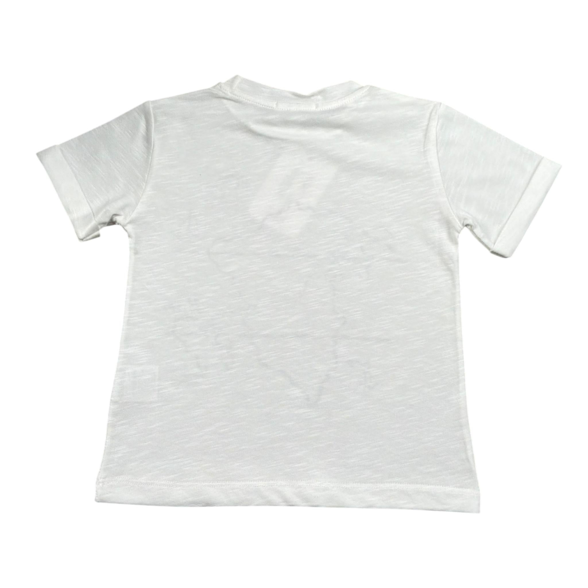 Lalalu' T-Shirt Girocollo Tinta Unita per Neonato TSL230PB BIANCO LALALU' 