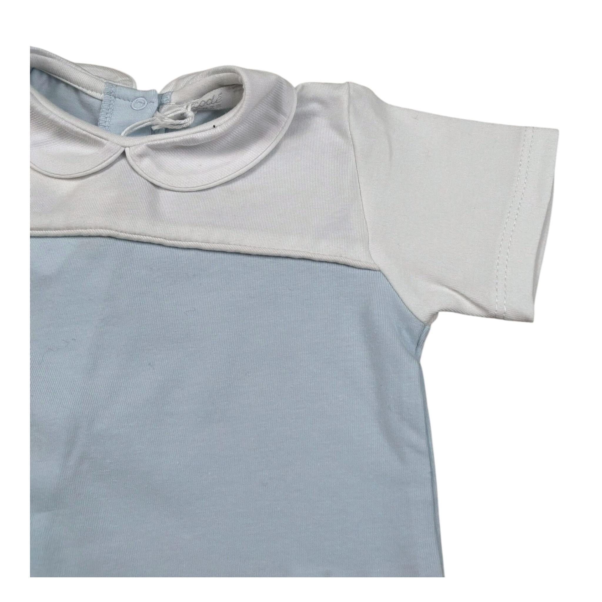 Coccode Completo 2 Pezzi T-Shirt-Culotte Tinta Unita per Neonato C551677 AZZURRO COCCODE 