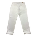Eleventy Pantalone Tinta Unita Con Tasche Americane Bianco Per Bambino